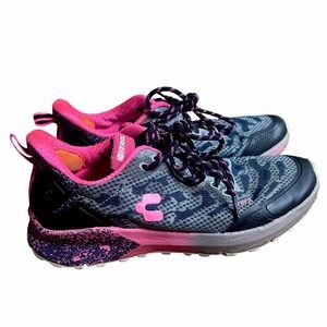 Charly Athletic Sneakers Women's Camo Size 9 Black & Pink Lace Up
